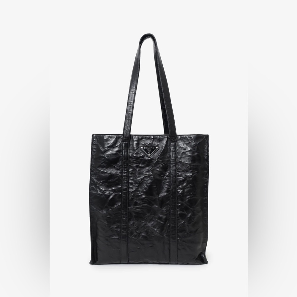 Prada Crinkle Nappa Leather Tote Bag